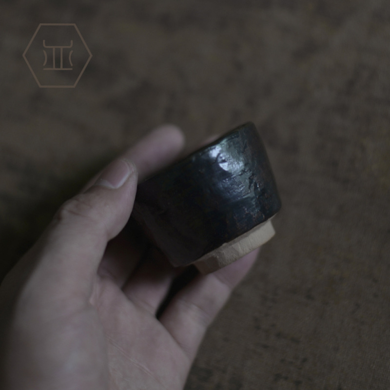 Ceașcă de ceai din ceramică de piatră, mică ceașcă de degustare pentru setul Kung Fu, cu logo imprimat, ceramică în stil japonez
