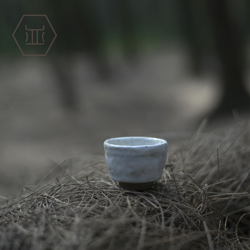 Ceașcă de ceai din ceramică de piatră, mică ceașcă de degustare pentru setul Kung Fu, cu logo imprimat, ceramică în stil japonez