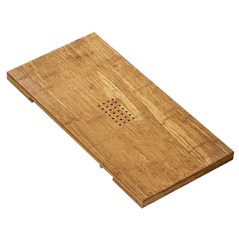 Tava de ceai din bambus, dreptunghiulară, pentru uz casnic, design modern minimalist, drenaj și uscare, set Kung Fu de ceai.
