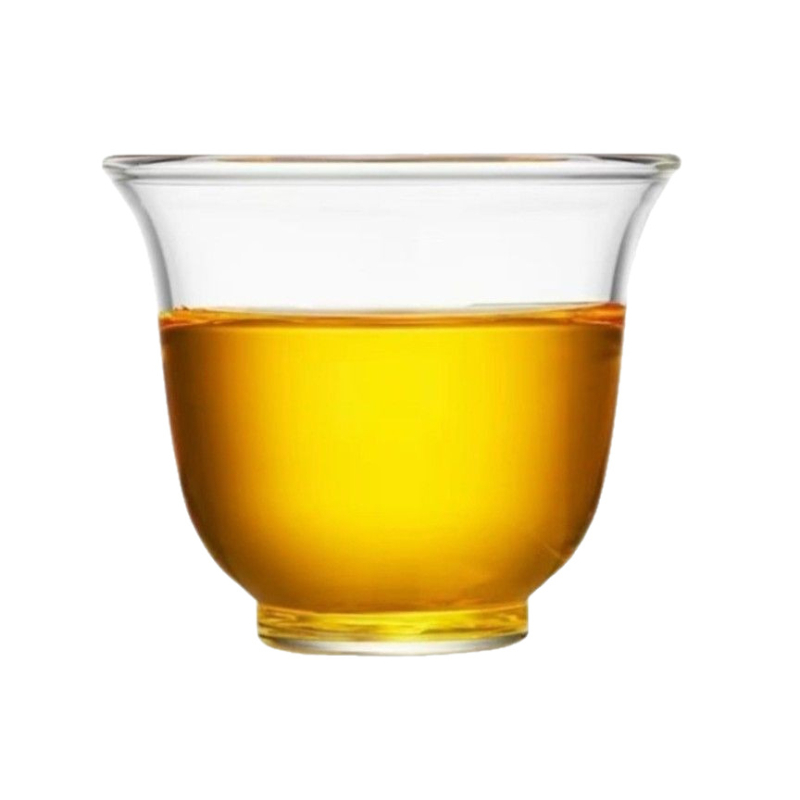 Pahar transparent din sticlă borosilikată cu mâner, pentru ceai și apă, cu un singur strat