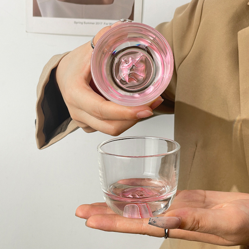 Ceașă de sticlă pentru ceai și băuturi spirtoase, rezistentă la căldură, design de înaltă calitate, stil chinezesc