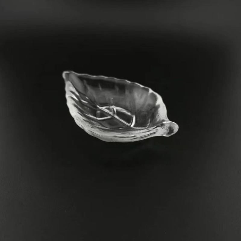 Linguriță de ceai din sticlă transparentă, în formă de frunză, accesoriu pentru ceai, degustare în călătorie, ceremonial de ceai