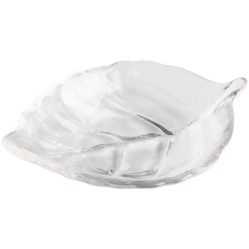 Linguriță de ceai din sticlă transparentă, în formă de frunză, accesoriu pentru ceai, degustare în călătorie, ceremonial de ceai