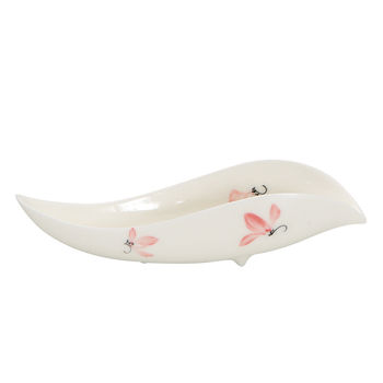 Set de ceai din porțelan Jade pictat manual cu Magnolia, set din două piese pentru ceremonia ceaiului, accesorii de turnare de înaltă calitate