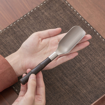 Lingură de ceai din titan-lemn, cu mâner rotund, instrument special pentru colectarea frunzelor de ceai, recipient de ceai de înaltă calitate pentru uz casnic, unealtă de împărțire a ceaiului, accesorii pentru setul de ceai