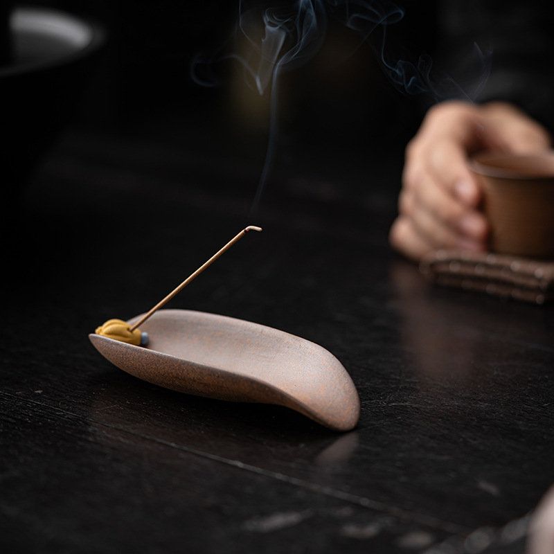 Accesorii pentru ceremonia ceaiului din lut ceramic: lingură pentru ceai și linguriță ceramică, set Gongfu din șase piese