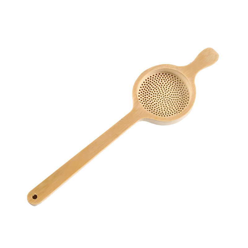 Lingură de ceai din bambus pentru ceremonii, cu filtru pentru frunze de ceai și pâlnie de filtrare împletită