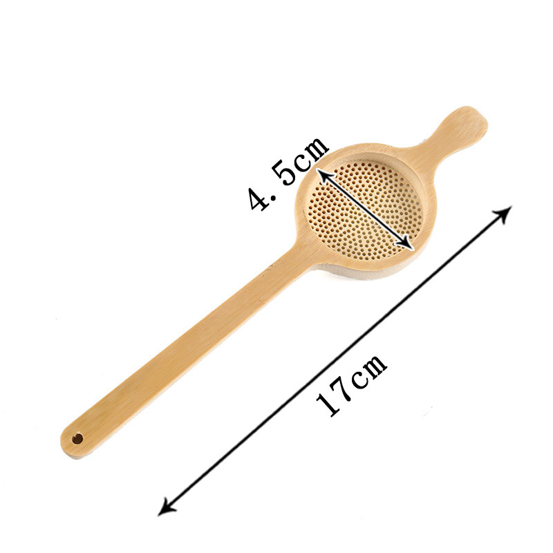 Lingură de ceai din bambus pentru ceremonii, cu filtru pentru frunze de ceai și pâlnie de filtrare împletită