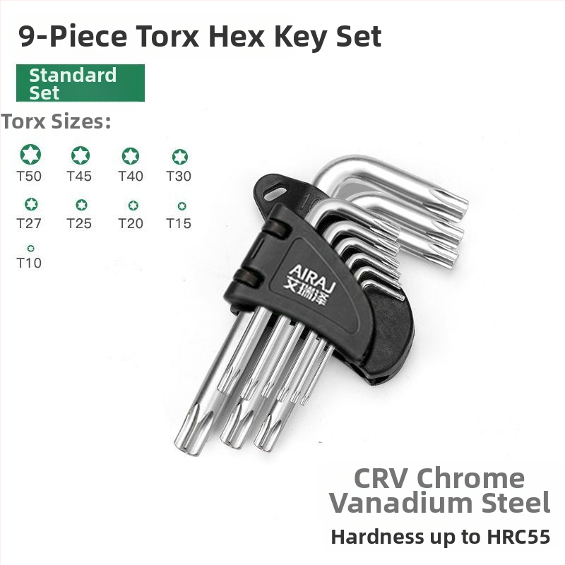 Arrizo sada hex kľúčov s matným povrchom, ploché a guľaté hlavy, Torx kľúče, predĺžená dĺžka