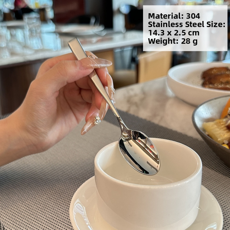 Žlica od nehrđajućeg čelika 304 za juhu, obrok, kavu i desert – elegantan restoranski stil