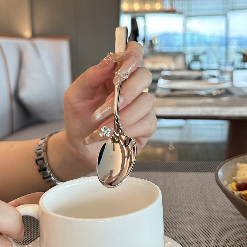 Žlica od nehrđajućeg čelika 304 za juhu, obrok, kavu i desert – elegantan restoranski stil