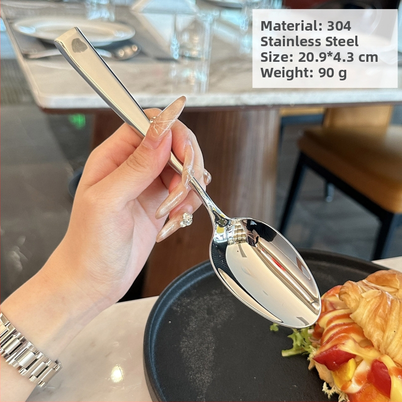 Žlica od nehrđajućeg čelika 304 za juhu, obrok, kavu i desert – elegantan restoranski stil