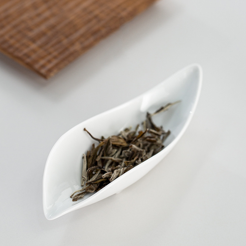 Tavă ceramică albă pentru ceai din dinastiile Tang și Song, accesorii pentru setul Kung Fu de ceai, lingură de ceai, ceremonial de ceai la domiciliu, separator de ceai, accesorii pentru ceai