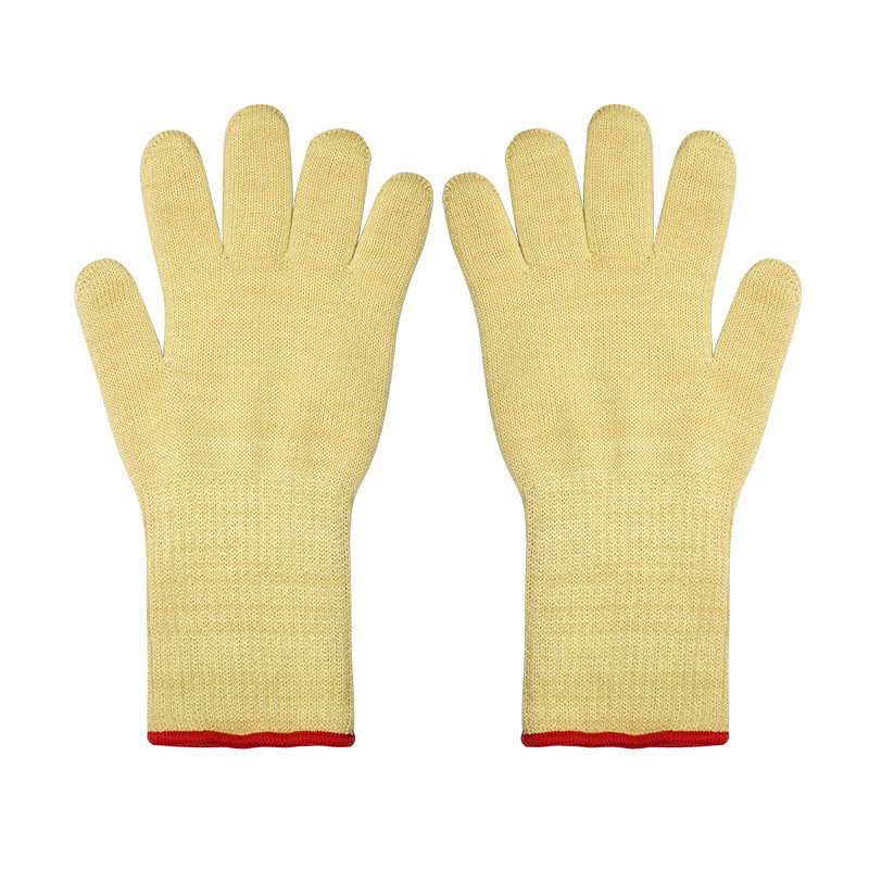 Mănuși din aramid cu strat dublu, rezistente la temperaturi înalte, anti-tăiere, ignifuge, pentru cuptor cu microunde, uz industrial