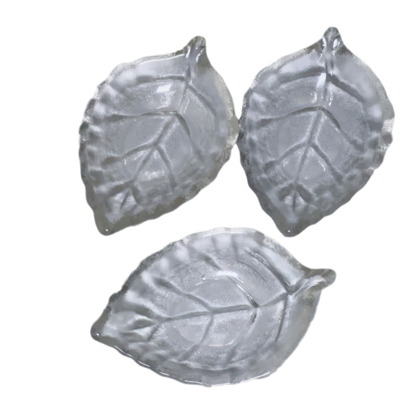 Set accesorii ceremonie ceai din sticlă cristal, măsură de ceai în formă de frunză și suport pentru ceai, decor pentru masă de ceai