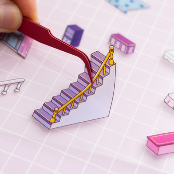 Set de stickere 3D diorama - desene animate drăguțe, handmade, DIY pentru jurnal