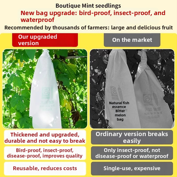 Pungă anti-insecte pentru fructe și legume, cu husă de protecție și pungă de hârtie impermeabilă