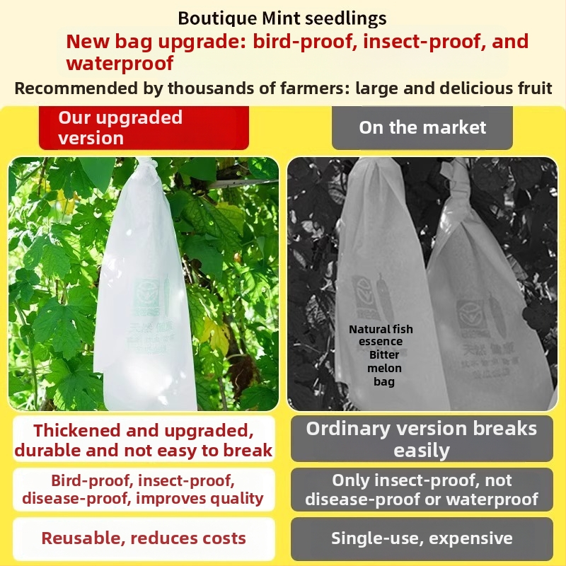 Pungă anti-insecte pentru fructe și legume, cu husă de protecție și pungă de hârtie impermeabilă