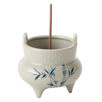Tămâiere ceramică roșie, cu trei picioare, pentru interior, cameră de ceai în stil Zen