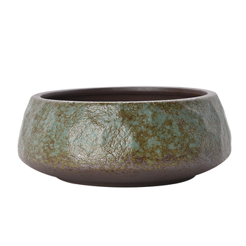 Zen inspirat ceainic ceramic pentru spălat ceai, mare capacitate, stil chinezesc, model de piatră