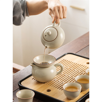Set ceramic de ceai cu filtru din ceramică, sită și separare a apei — toate într-un singur aparat