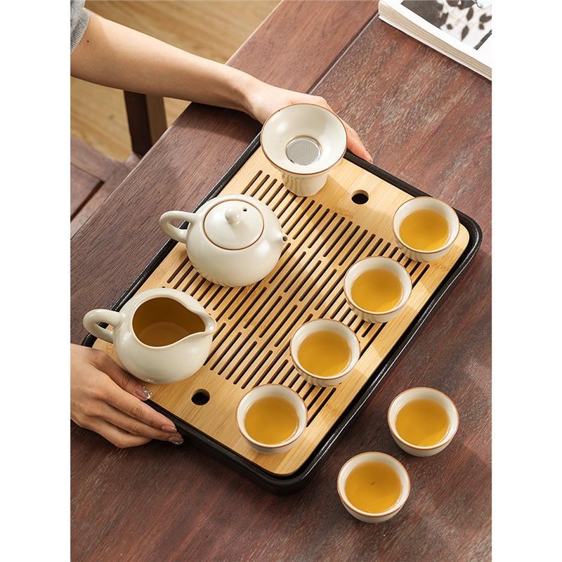 Set ceramic de ceai cu filtru din ceramică, sită și separare a apei — toate într-un singur aparat