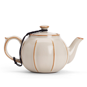 Ceainic Dehua Ru Kiln cu glazură crăpată, set ceai retro Kung Fu pentru casă și birou