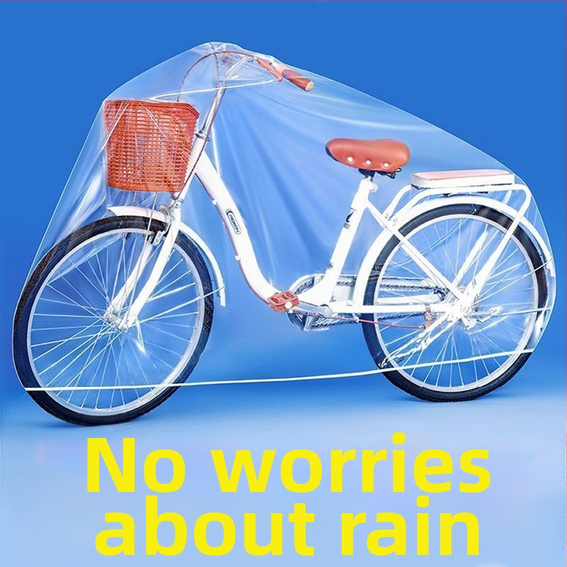 Nepremokavný a proti prachu kryt na bicykel, hrubší kryt na horské bicykle, vodotesný priehľadný kryt