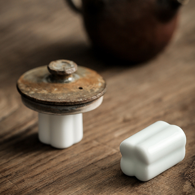 Suport ceramic pentru capacul ceainicului, accesorii pentru setul de ceai, stil modern minimalist