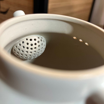 Set ceainic din ceramică albă cu mâner lateral, pentru prepararea ceaiului acasă, mare, rezistent la temperaturi înalte, pentru foc deschis