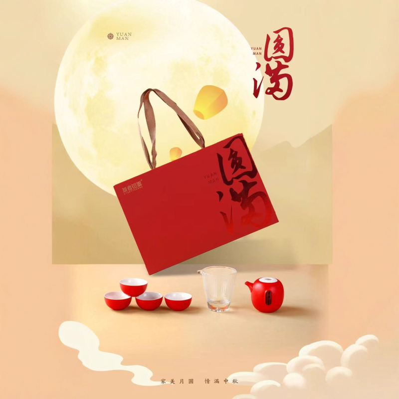 Set de ceai ceramic în stil kung fu pentru uz casnic, cadou de lux într-o cutie cadou, personalizabil pentru cadouri corporative