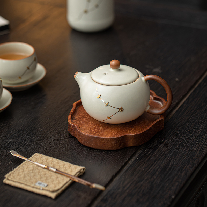 Set de ceai în stil chinezesc nou, cu ceainic Xishi din ceramică, într-o cutie cadou