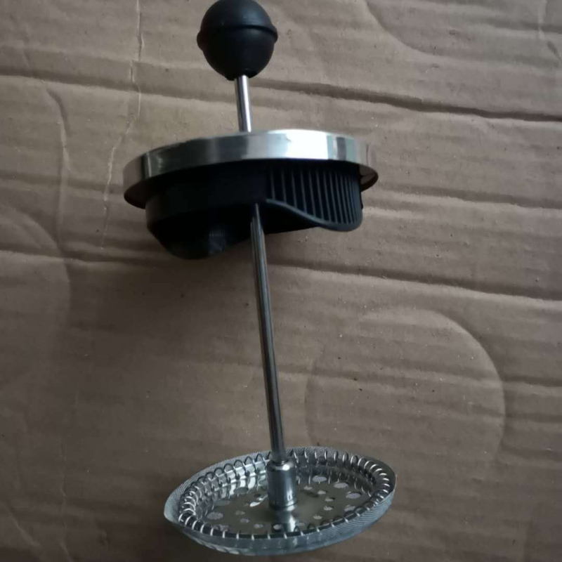 Filtru din oțel inoxidabil 150-mesh pentru cafetieră French press, cu capac, tijă de presare și placă inferioară