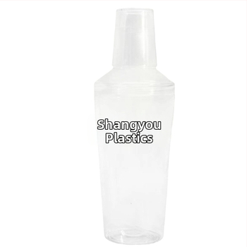 500 ml priehľadný PET šejker na čaj pre studené čaje