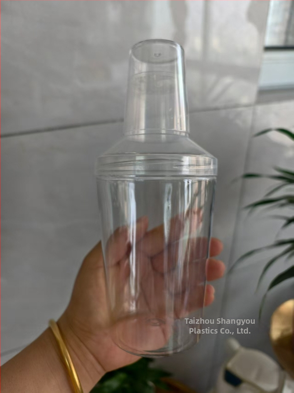 500 ml priehľadný PET šejker na čaj pre studené čaje
