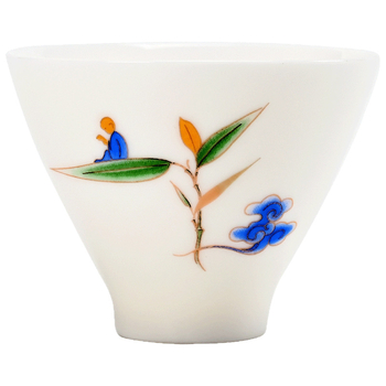 Ceasă de ceai Gongfu din porțelan alb ca jadul – ceramică, pentru casă și birou