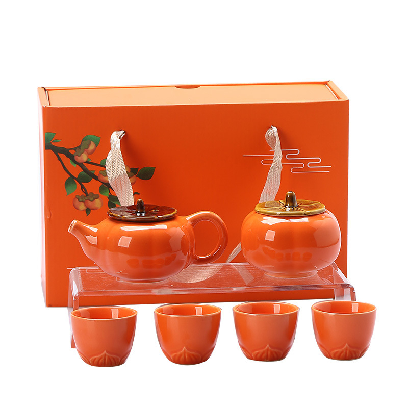 Set de ceai Kung Fu cu ceainic din porțelan și recipient pentru ceai, cu inscripție, cadou de nuntă