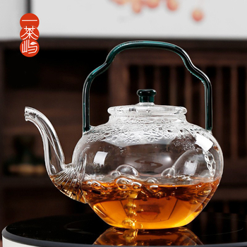 Ceainic din sticlă cu infuzor, stil japonez, aspect vintage, compact pentru uz casnic