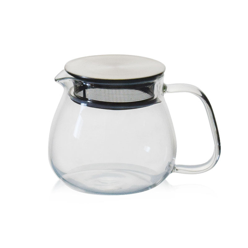 Ceainic din sticlă cu filtru din oțel inoxidabil, pentru ceai de flori, sticlă rezistentă la temperatură borosilicat