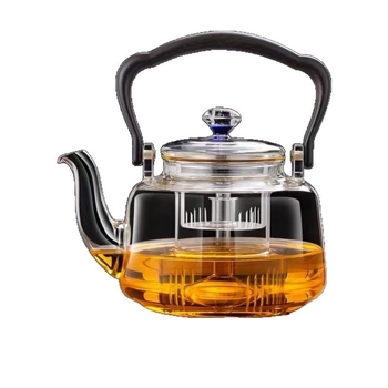 Ceainic din sticlă borosilicată de înaltă rezistență, cu mâner, pentru uz casnic și de birou, filtru universal pentru ceai, potrivit pentru plita ceramică electrică