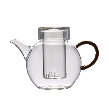 Ceainic din sticlă borosilicat rezistentă la căldură, mic capacitate, set Kung Fu ceai cu separare ceai-apă, pentru uz casnic