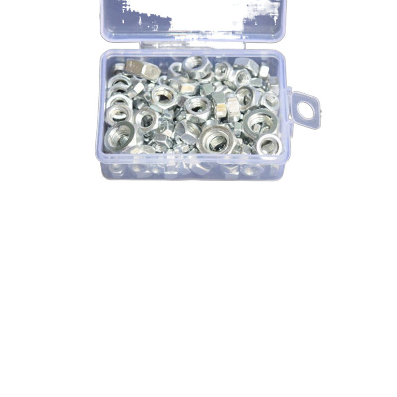 Set de piulițe hexagonale cu flanșă antiderapantă și șaibe plate, M3–M8