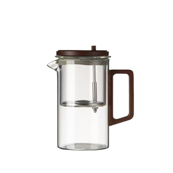Ceainic elegant cu filtru de separare ceai-apă, infuzor magnetic pentru birou, set de ceai cu mâner din lemn
