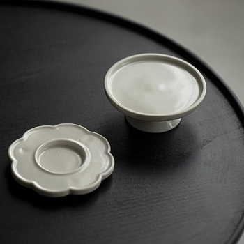 Suport ceramic pentru capac în stil japonez pentru gaiwan și ceainic – accesorii pentru set Kung Fu de ceai