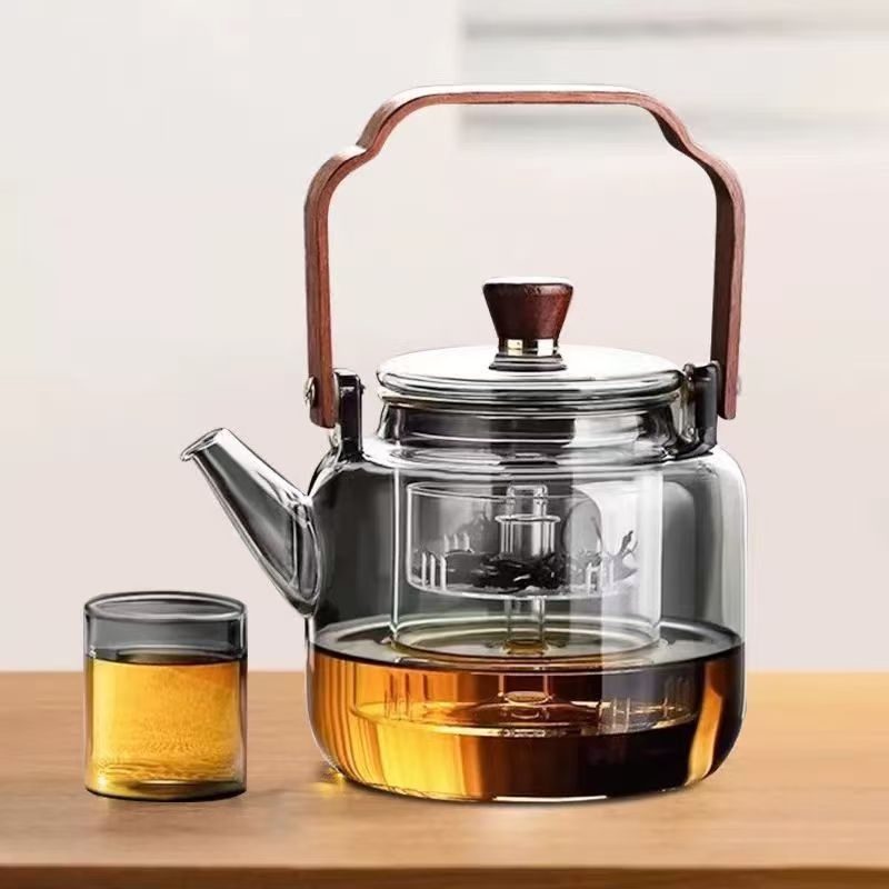 Ceainic din sticlă borosilicată, rezistent la temperaturi înalte