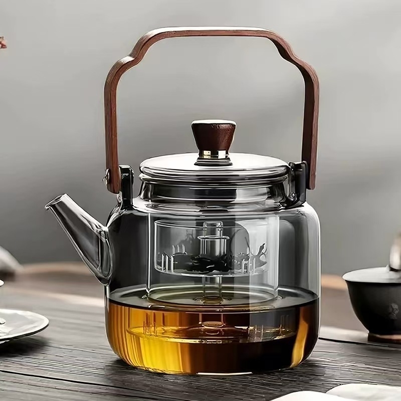 Ceainic din sticlă borosilicată, rezistent la temperaturi înalte
