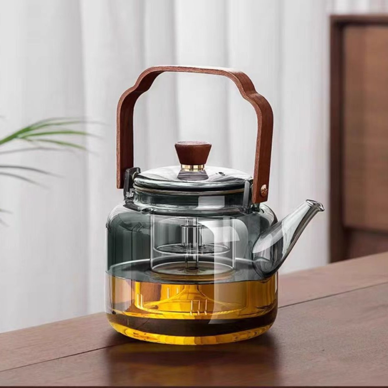 Ceainic din sticlă borosilicată, rezistent la temperaturi înalte