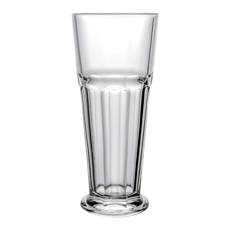 Pahar din sticlă pentru suc, cu design Collins octagonal, pahar gros pentru milkshake, potrivit pentru Mojito și ceai de lămâie