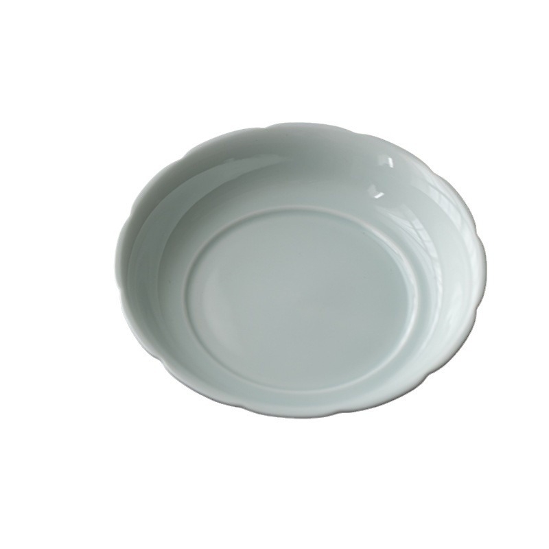 Set ceramic de ceai cu design de petale: suport pentru ceainic, suporturi pentru cești, farfurie pentru fructe și accesorii pentru ceremonia ceaiului
