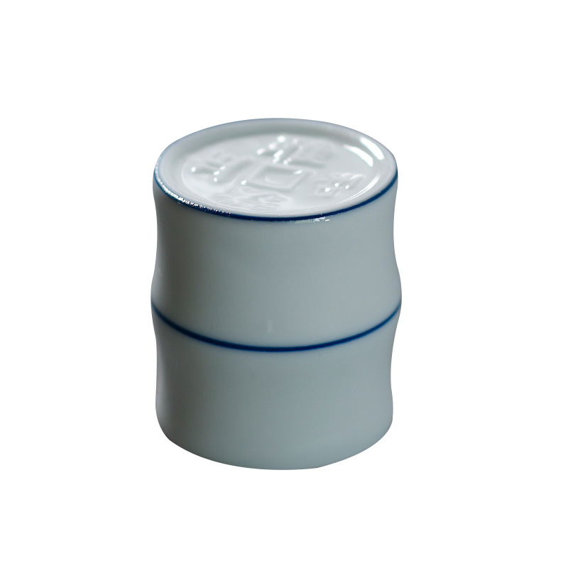 Suport pentru capac de ceainic cu ceramică mată și suport din porțelan alb – accesorii pentru ceremonia Gongfu a ceaiului